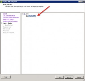 vCenter Operations Manager 5.3 Install Select Cluster